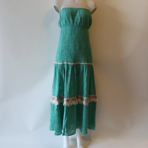 NWT PHO FIRENZE LACE SLEEVELESS MAXI DRESS M  * - Picture 1 of 12